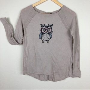 {Ann Taylor} Owl Split back Sweater